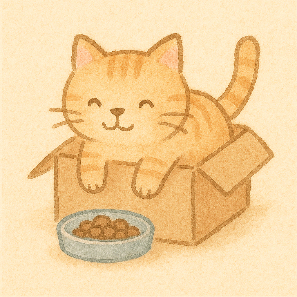 箱入り猫のしあわせ時間|A Happy Time in the Box